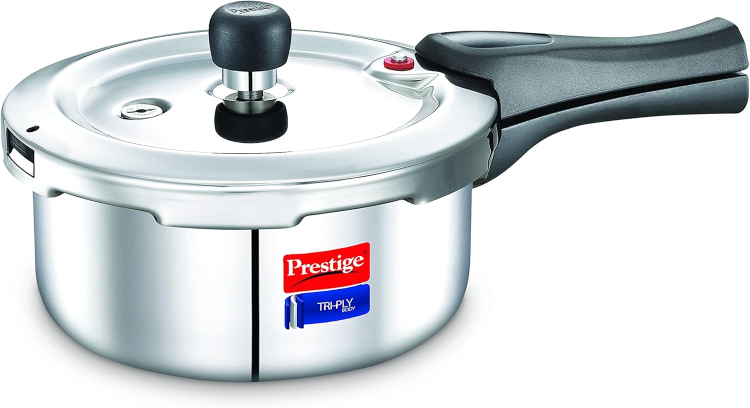 Prestige Svachh Triply Outer Lid Pressure Cooker with Unique Deep Lid for Spillage Control, 2 Litre, Silver Prestige Svachh Triply Outer Lid Pressure Cooker with Unique Deep Lid for Spillage Control, 2 Litre, Silver