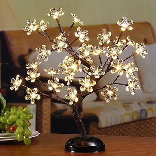 Miniatura 3 de Lightshare - Bonsai floral, decorado con luces LED , otro, Blanco Warm, 18 pulgadas