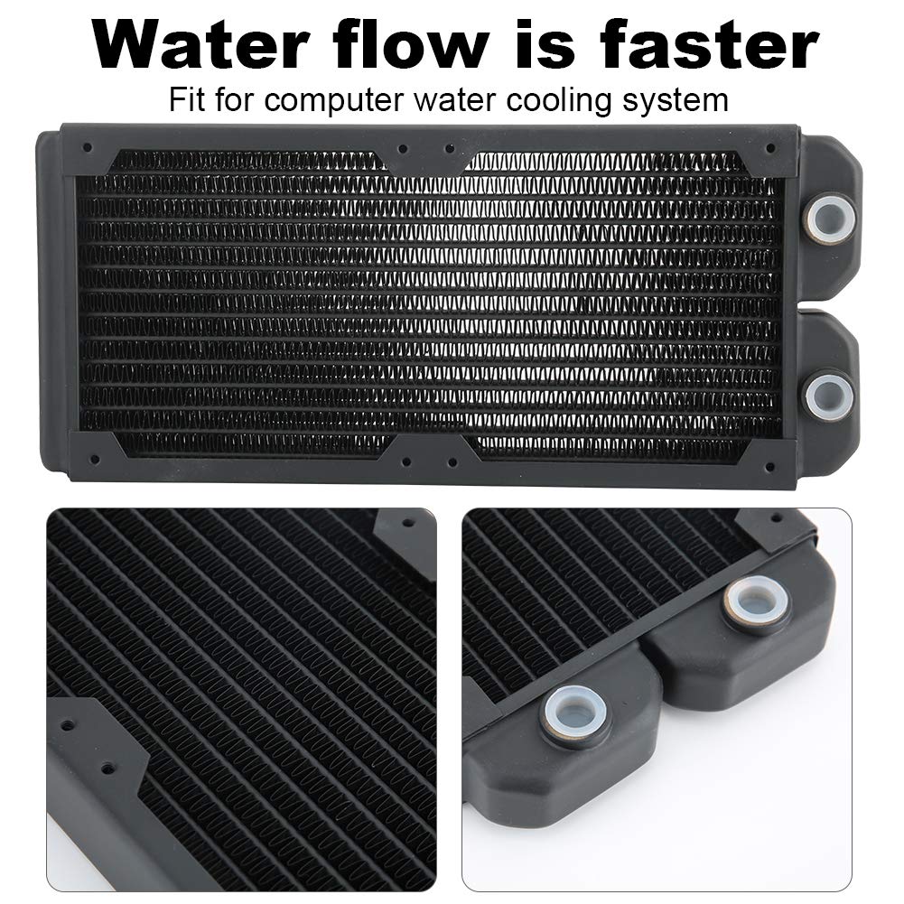 Radiatore per raffreddamento ad acqua per dissipatori di calore per PC, raffreddatore ad acqua per CPU in rame con design a 14, separatore d’acqua integrato per apparecchiatur