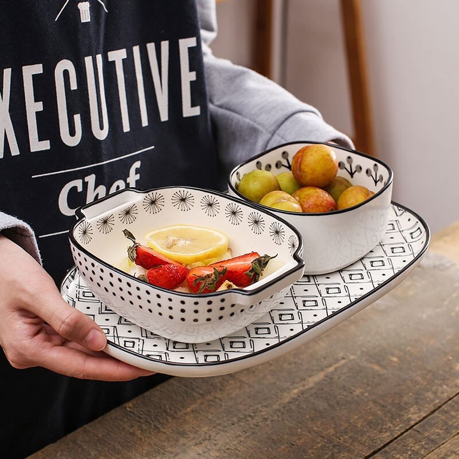 Nonstick forma do pieczenia zestaw naczyń do pieczenia ceramiczne naczynie do pieczenia zapiekanek naczynia do pieczenia ciasta patelnia do gotowania pieczenia patelni zestaw (3-częściowy zestaw) nieprzywierająca forma do ciasta (kolor: A)