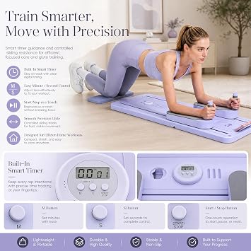 Foldable Reformer Pilates Board, 5 in 1 Multifunctional Pilates Equipment