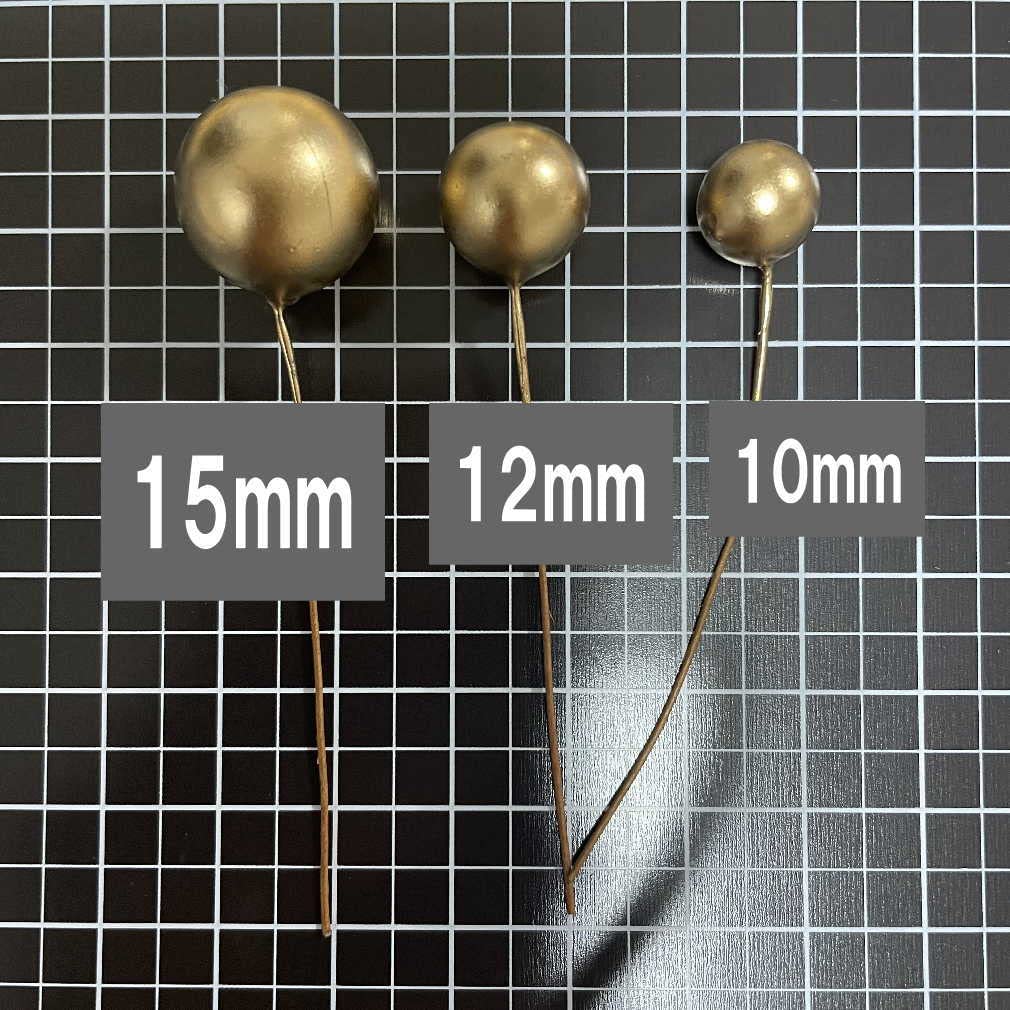 Amazon｜ゴールドパール 1.2cm 約90個 パールピック デコレーション 