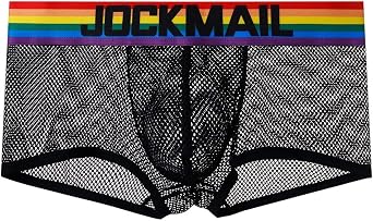 JOCKMAIL Mesh Underwear Boxer Men Mens Boxers Male Underpants Panties Trunks
