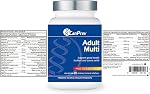 CanPrev Adulte Multi, 60 V-Caps 30-Day Approvisionnement - Non-OGM et sans gluten - Formule multivitamine et multiminérale à haute puissance - Sans fer - Facile à digérer - Vitamines et minéraux quotidiens complets