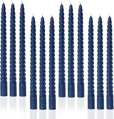 Miniatura 24 de Velas cónicas de Navidad de 7.5 pulgadas - Velas espiraladas verdes y rojas - Varillas de velas sin perfume y sin goteo, decoraciones navideñas - 4