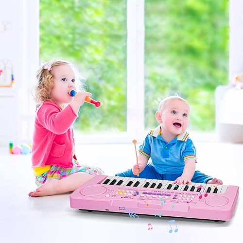 Miniatura 7 de Raimy Piano de teclado de 37 teclas para niños, aprendizaje temprano, educativo, portátil, instrumento musical electrónico, juguetes de regalo para