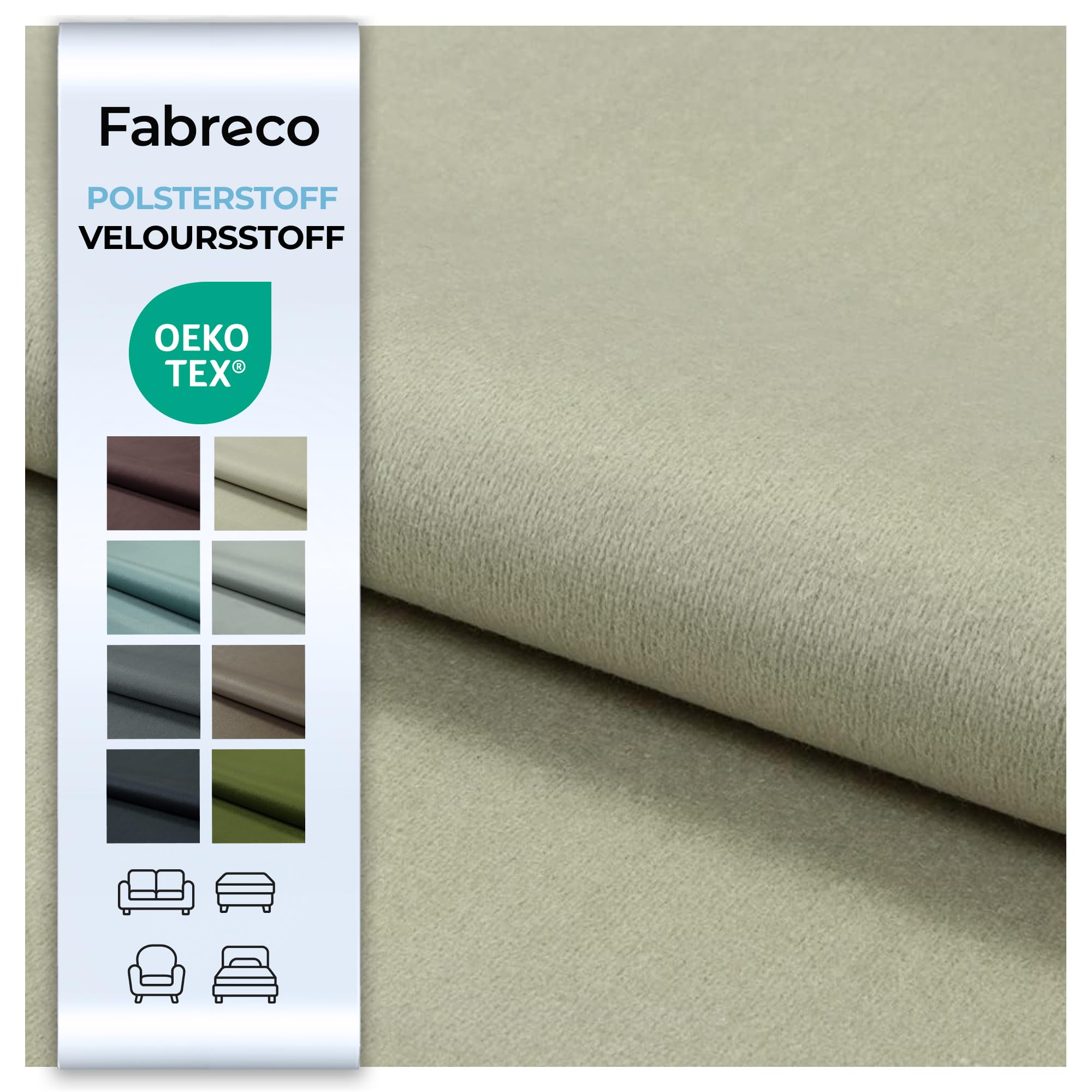 Fabreco ALVELLA Microfaser 3 M x 148 cm, Verlours, Möbelstof