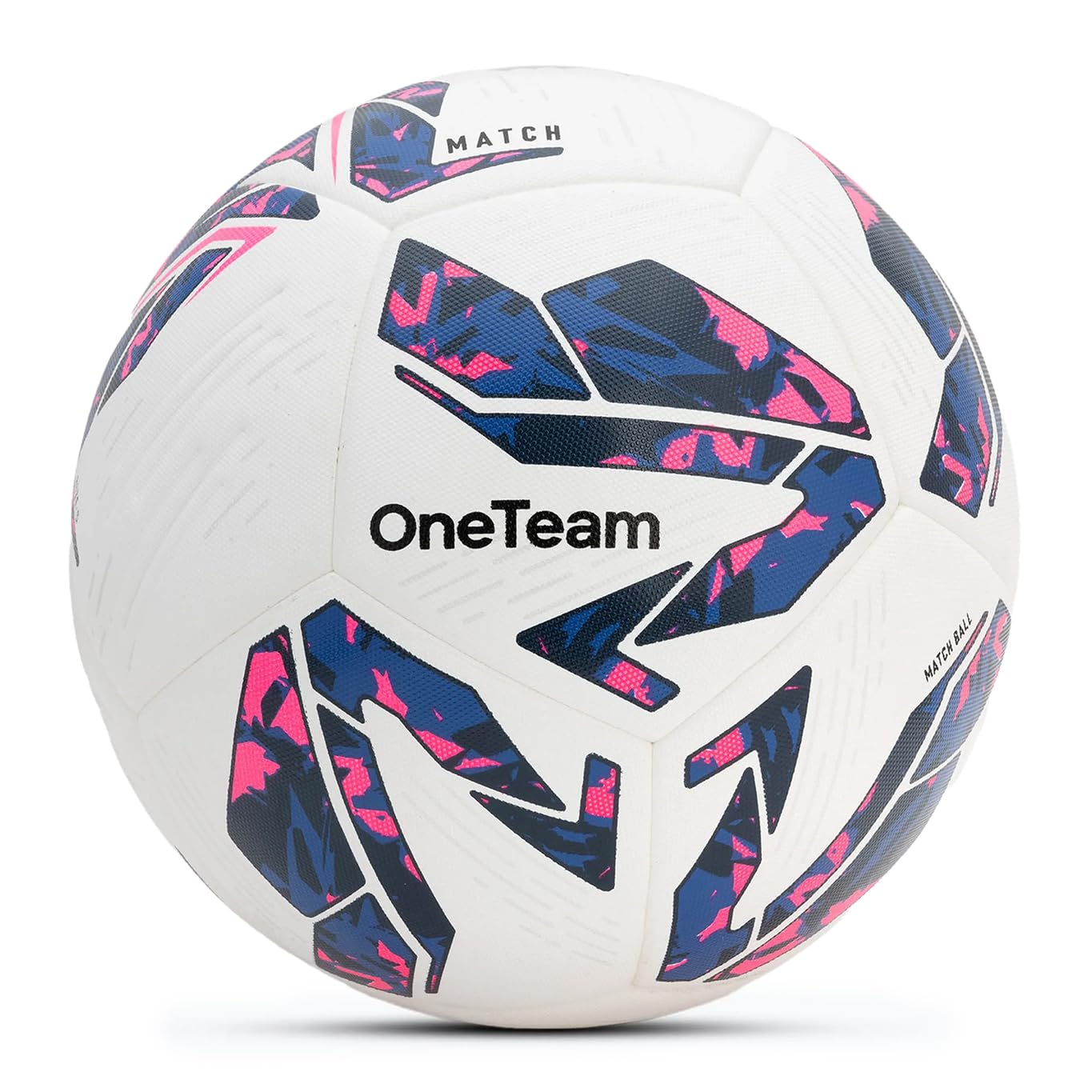 OneTeam Pallone da Calcio TB Match Taglia 5 di Colore Blu/Rosa Football con Rivestimento in PU Forma Stabile e Durevole Palla Calcio Eccellente Aderenza Ideale per Professionisti
