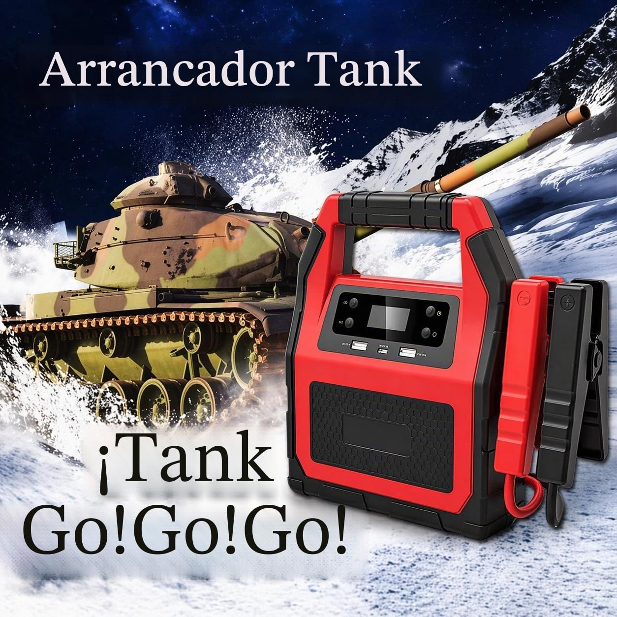 Arrancador portátil de 42000 mAh, 12 V y 24 V, corriente máxima de 1500 A para todos los coches, camiones y vehículos pesados, paquete de refuerzo de batería de emergencia para coche con función de