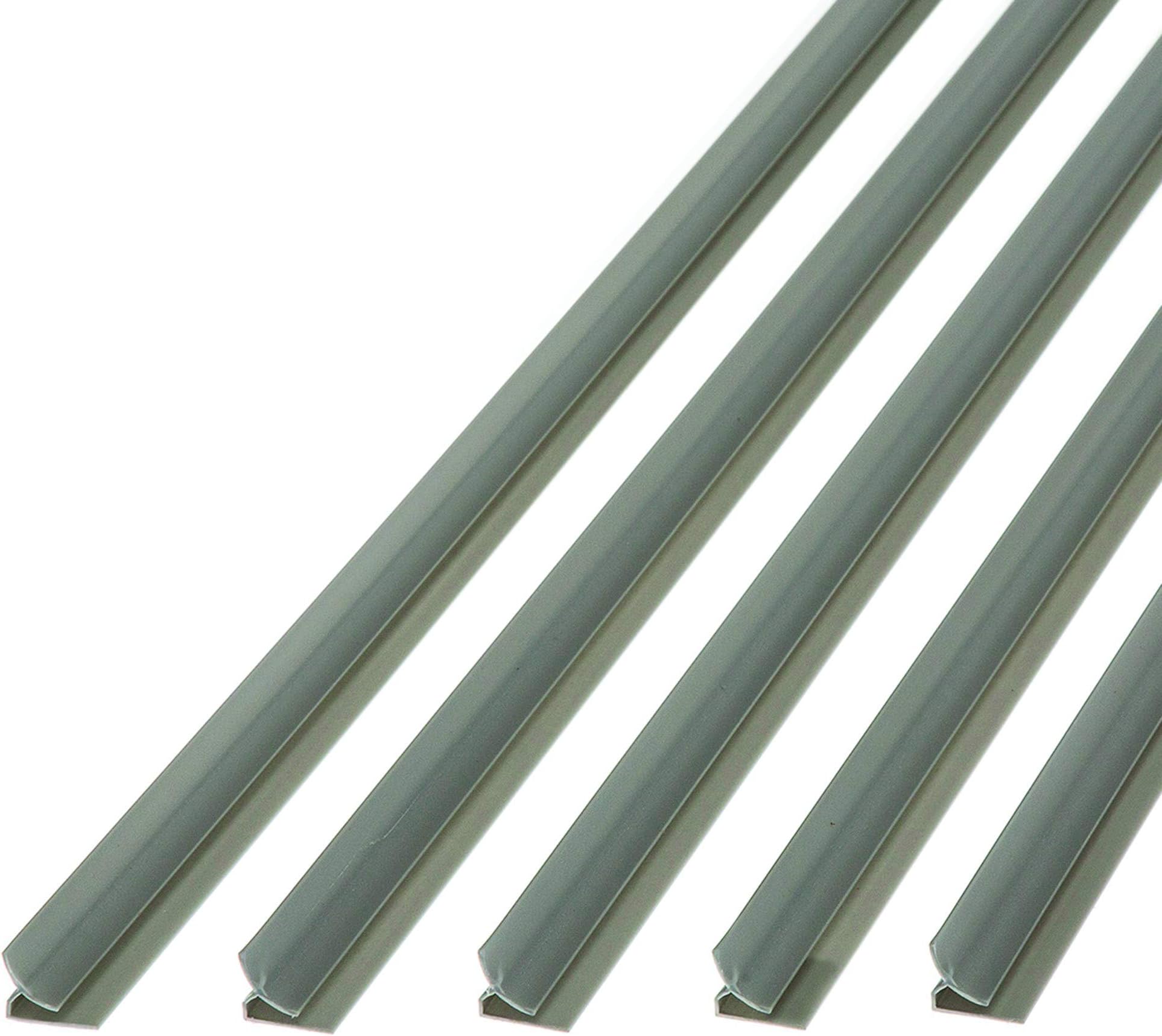 FASÄDE 47 in. Decorative Vinyl Inside Corner Trim Argent Silver (5 Pack)