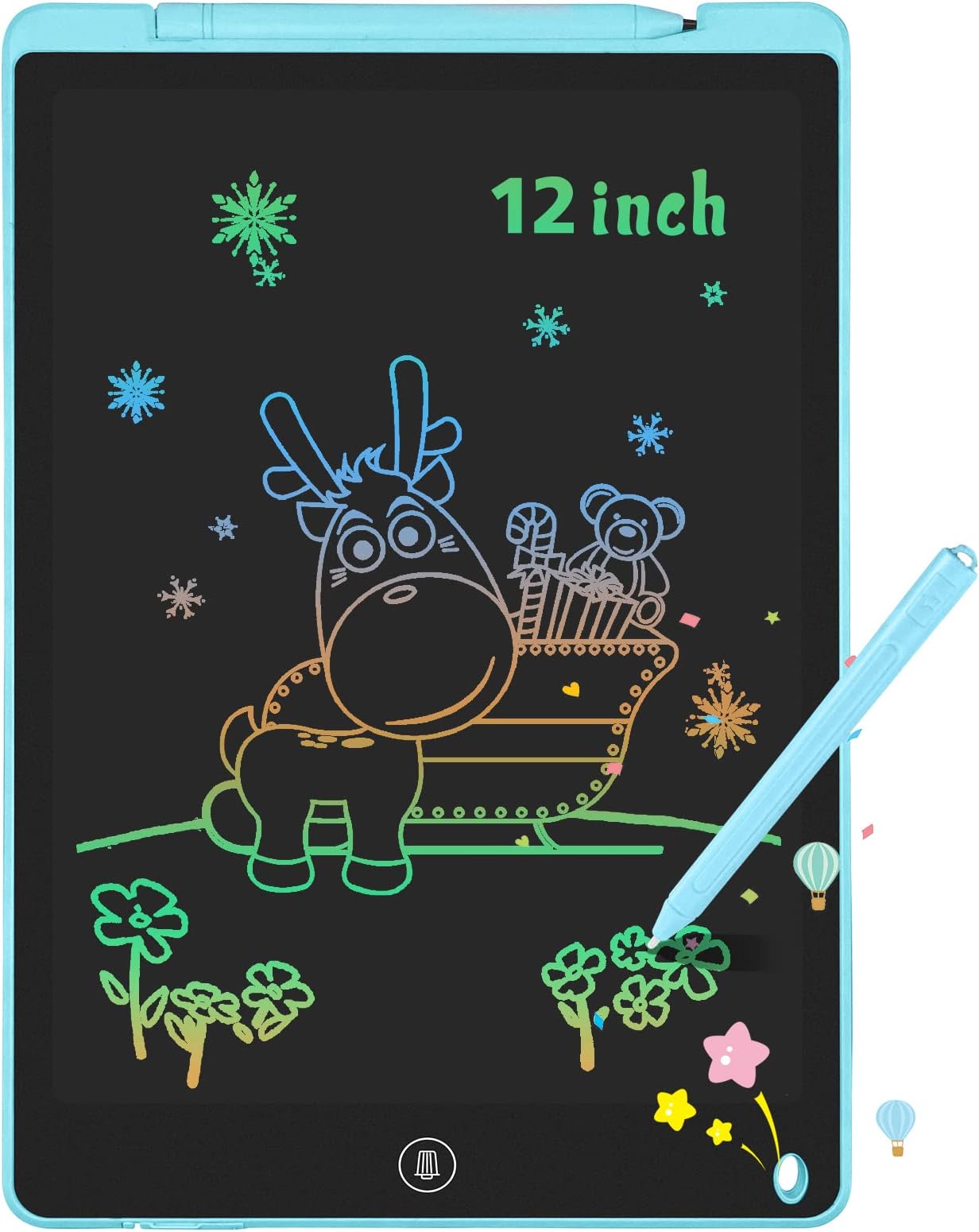 HOMESTEC Schreibtafel 12 Zoll, Buntes Display, LCD Elektronische