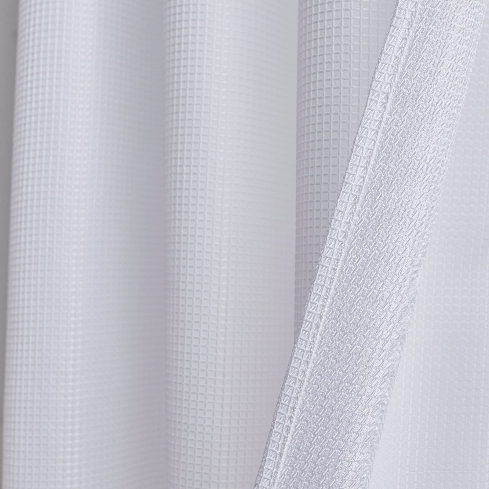 Home Queen Badezimmer-Fenstervorhang Aus Waffelstoff, Wasserabweisend – 91,4 X 91,4 Cm (2 Stück), Halbe Länge Für Küche & Bad