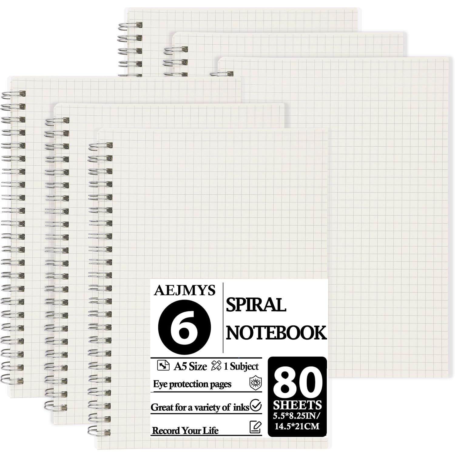 Carnet à spirale A5 pour éviter l'encre qui traverse avec son papier 100g