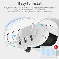 Vista 4 de HiBloks VR Shell Protective Cover for Meta Quest 3 Accessories, Transparent VR Headset Protective Cover with Precise Hole for Oculus Quest 3