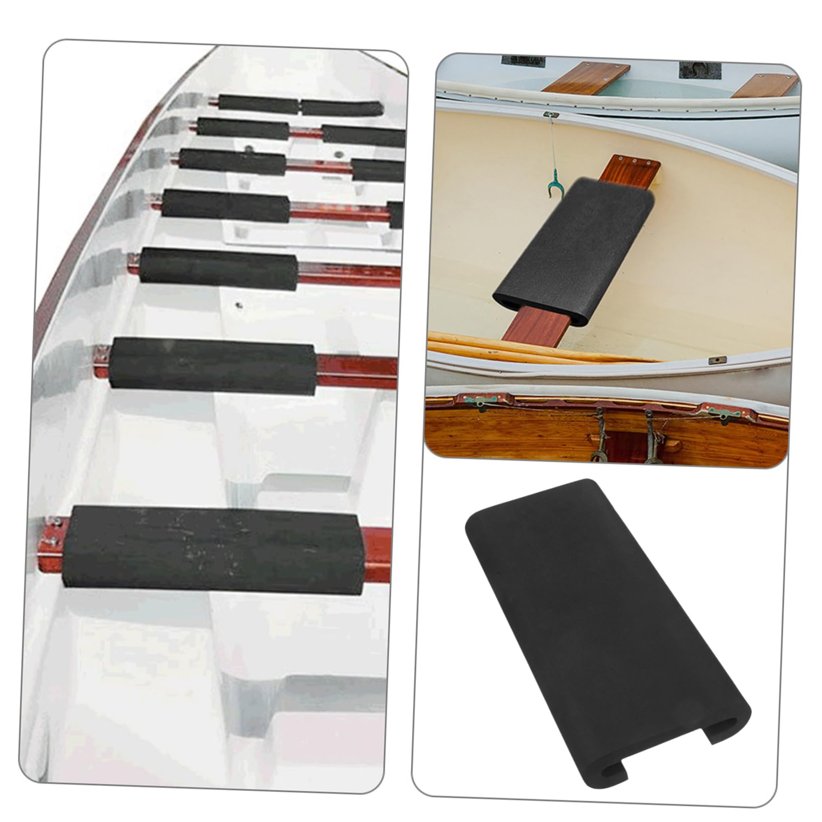 KICHOUSE Boat Cushions 2pcs Inflatable Kayak Seat Pad Eva Kayak Seat Saddle Outdoor Cushion