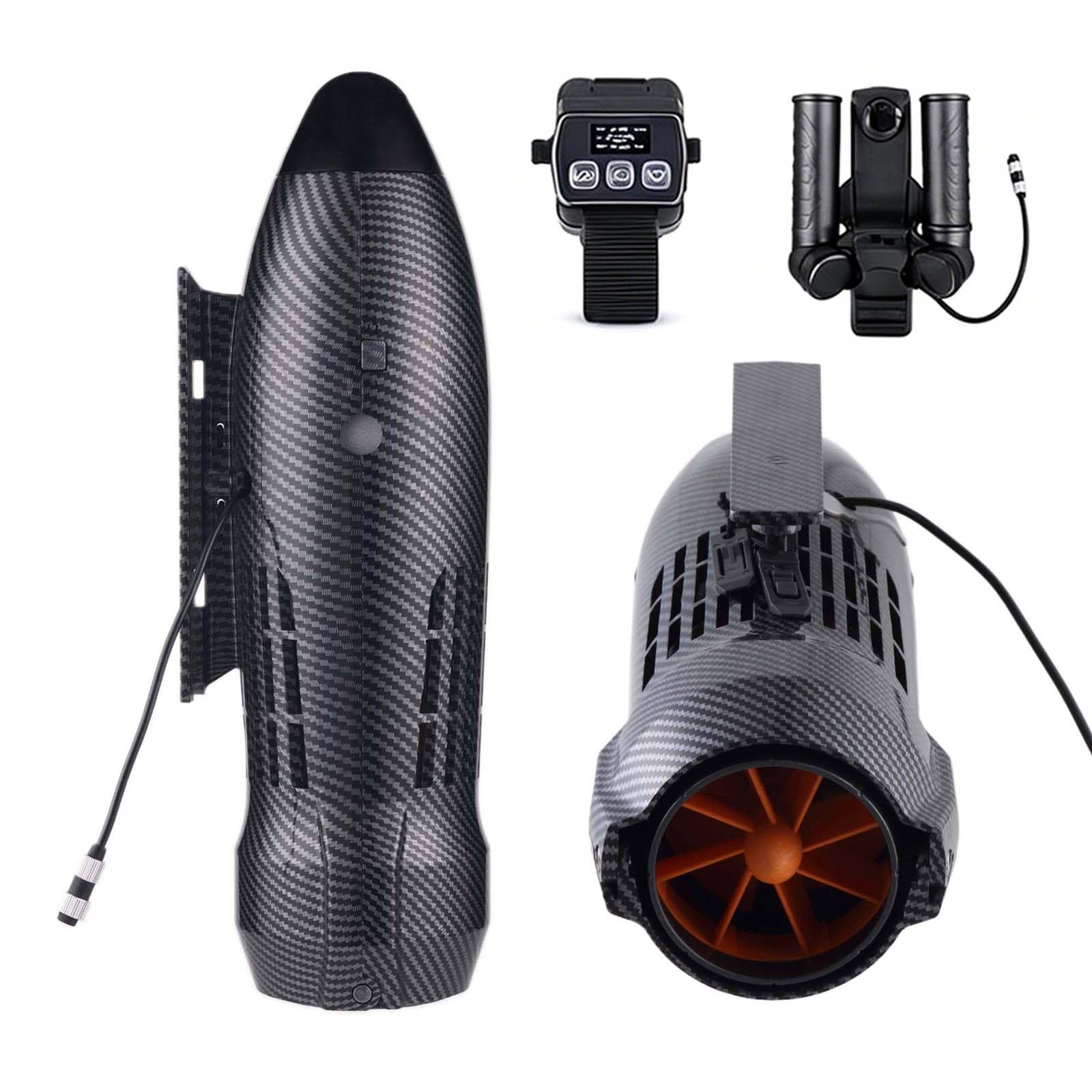 QFGain Electric SUP Motor for Paddle Board, Portable Trolling Motor 12kg Thrust, 120 Mins Runtime Cordless Remote Hands No Propulsion for Kayak