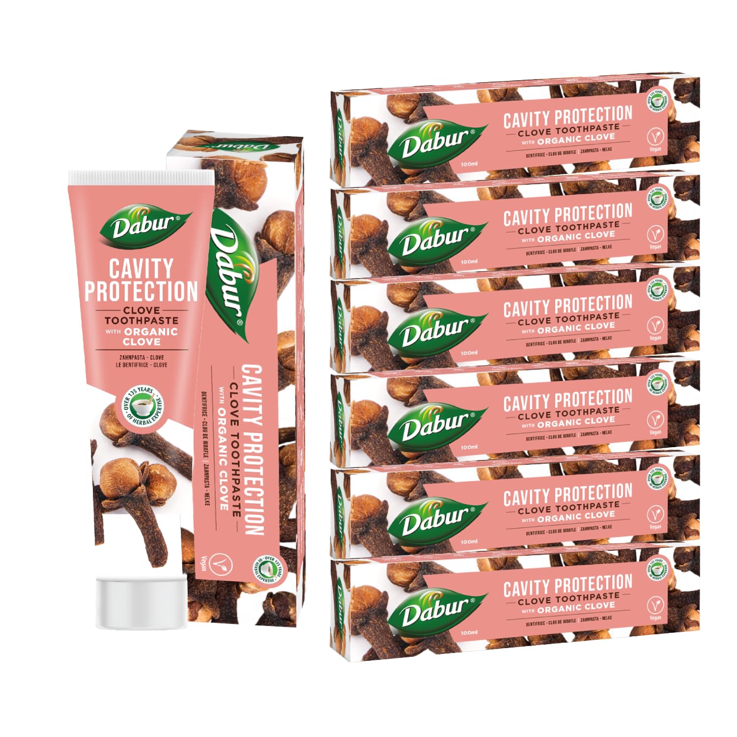 Sponsored Ad – Clove Organic Toothpaste - 100ml (Pack of 6) | Cavity Protection Toothpaste | Prevent Cavities, Relieve Toothache & Maintain Oral Hygiene