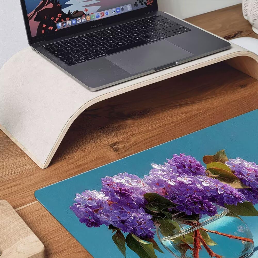 Podkładka pod mysz XXL Podkładka pod mysz na biurko 1800x900 mm poprawia precyzję i szybkość dzięki antypoślizgowej gumowej podstawie i zszytym krawędziom Trwała, wygodna, gry (fioletowy fioletowy