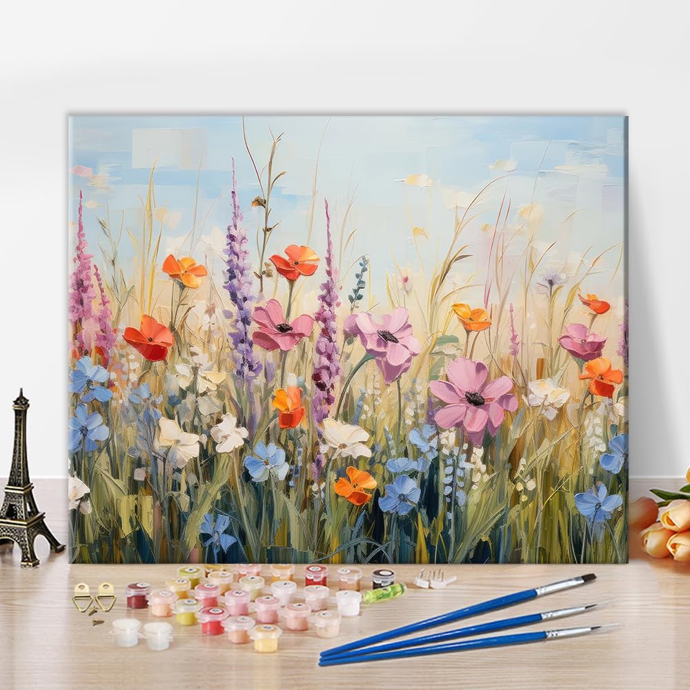 Malen Nach Zahlen Erwachsene „Tulpe“ 50x20 Cm – Kreatives DIY-Gemälde Für Anfänger & Deko