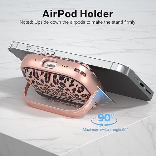 Miniatura 10 de Maxjoy Funda compatible con AirPods de 3 generación, funda transparente de tercera generación con llavero protector duro de 3 generación diseñada
