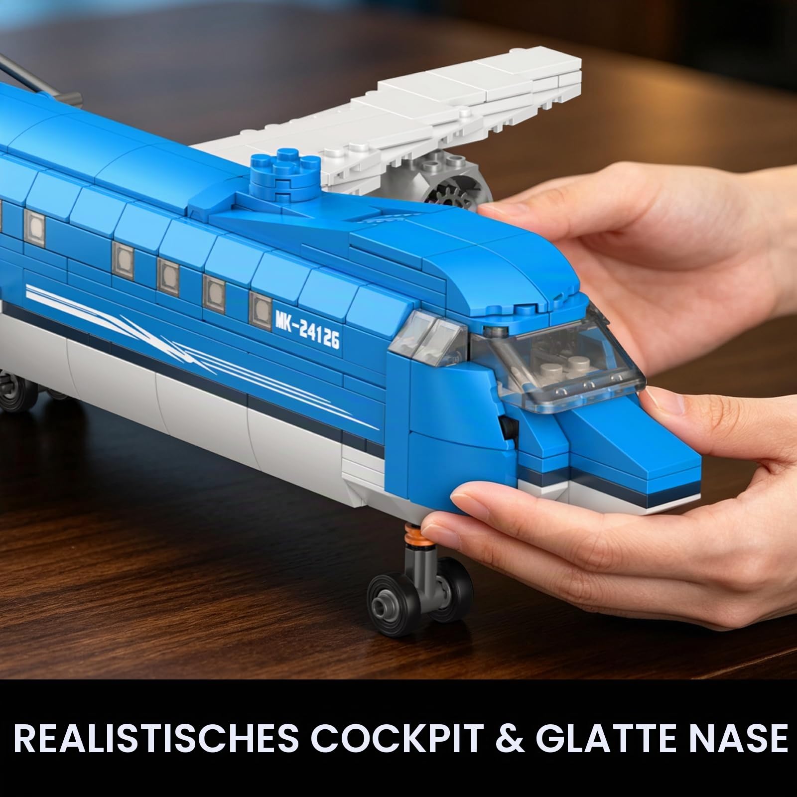 Mould King City Flugzeug Spielzeug Bausatz, 1279 PCS Flugzeug Modell mit Polizei Auto, Classic Flughafen Klemmbausteine für Erwachsene ab 14 Jahren