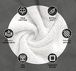 Avalon Towels Luxury 8 Piece Towels Set, 2 Bath Towels, 2 Hand Towels and 4 Washcloths Ring Spun Cotton 600 GSM, Highly Soft and Absorbent Towels for Bathroom, Hotel and Spa Quality (White)