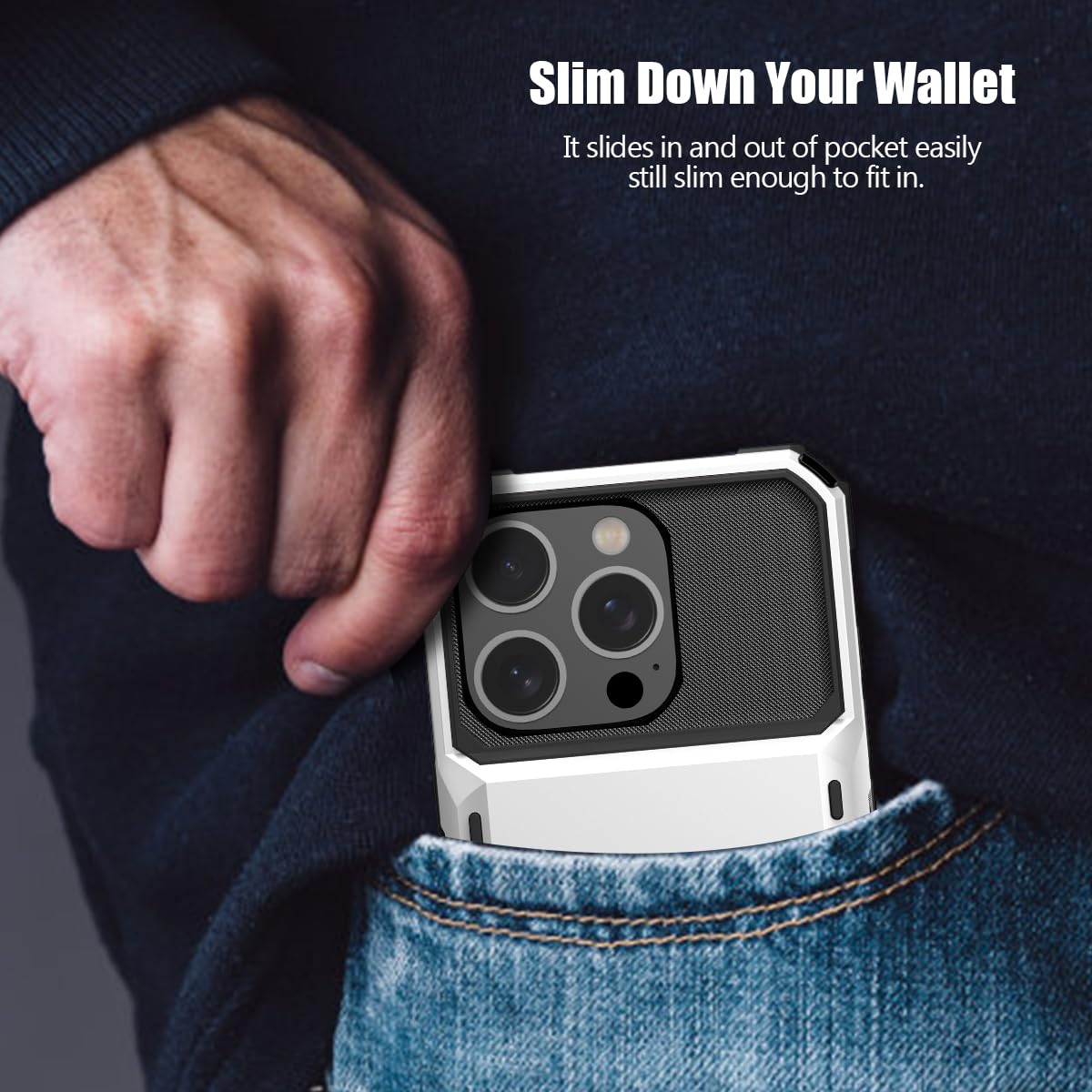 Nvollnoe Custodia a portafoglio per iPhone 15 Plus con porta carte di credito, resistente, protettiva, a doppio strato, antiurto, con slot per carte nascosta, custodia sottile a portafoglio per iPhone