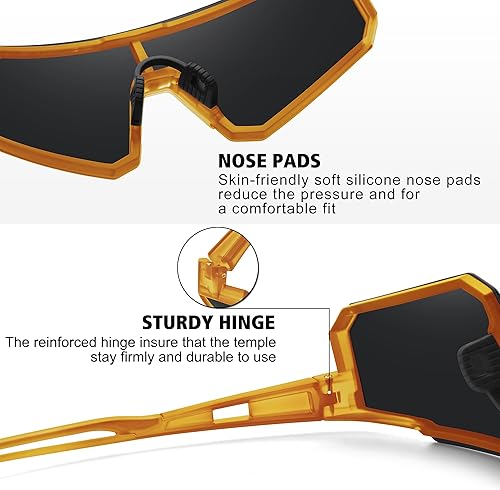 Miniatura 130 de STORYCOAST Lentes de sol deportivos polarizados para hombres y mujeres, para conducir, pesca, ciclismo, bicicleta de montaña, protección UV400