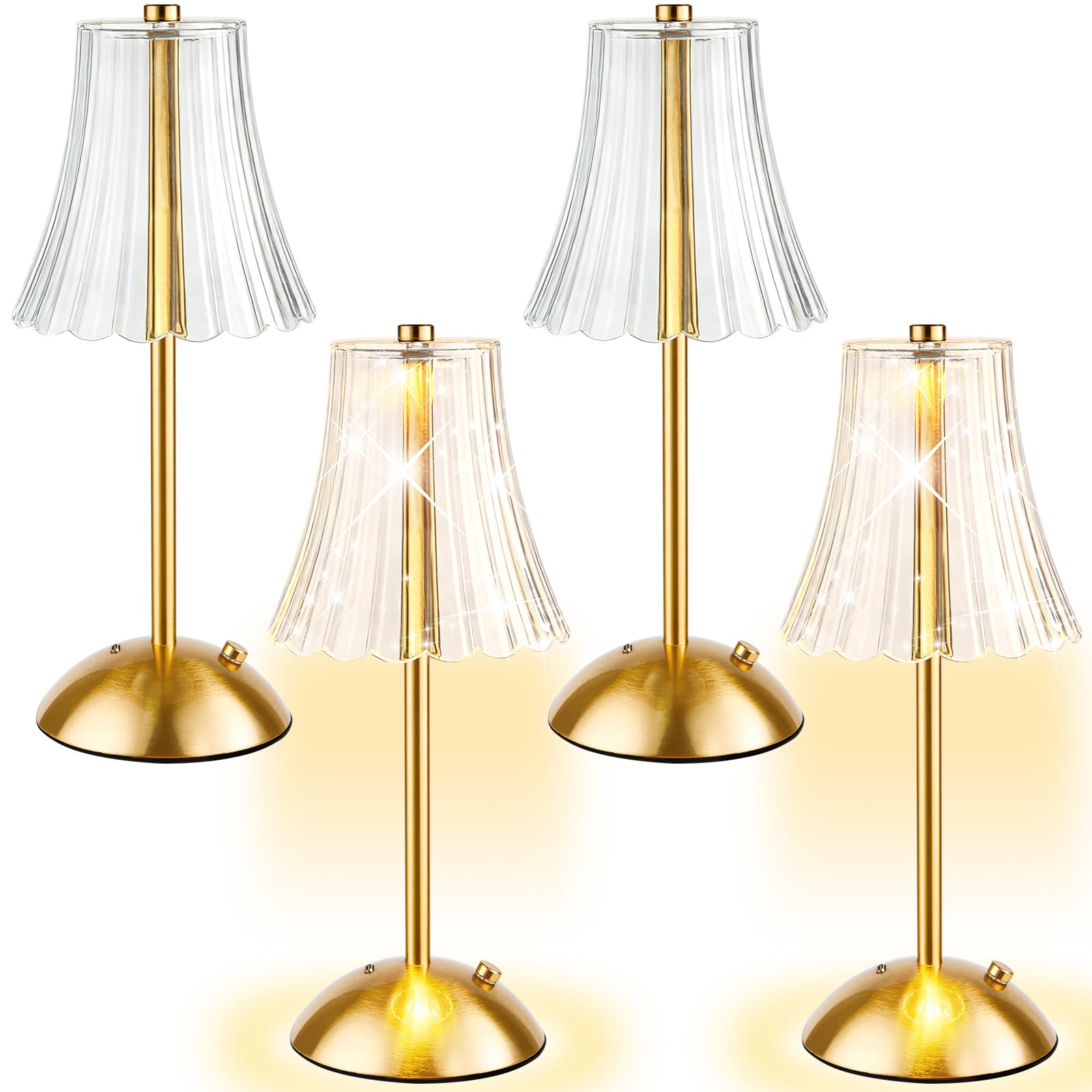 Photo 1 of Bornerwhite Rechargeable Table Lamps (4-Pack)
