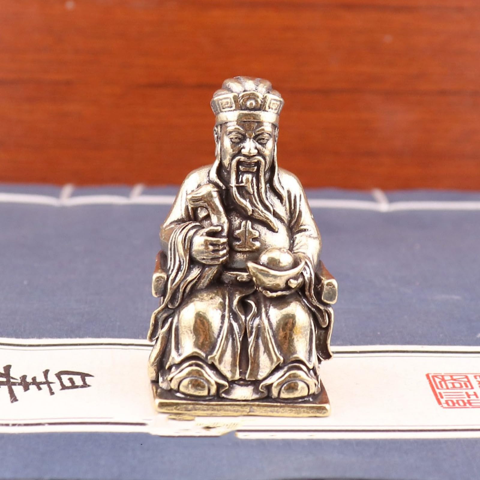 Statua in rame a forma di animali domestici, scultura decorativa vintage in ottone, decorazione per soggiorno, camera da letto, ufficio, casa, Feng Shui (4,6 cm, 2)