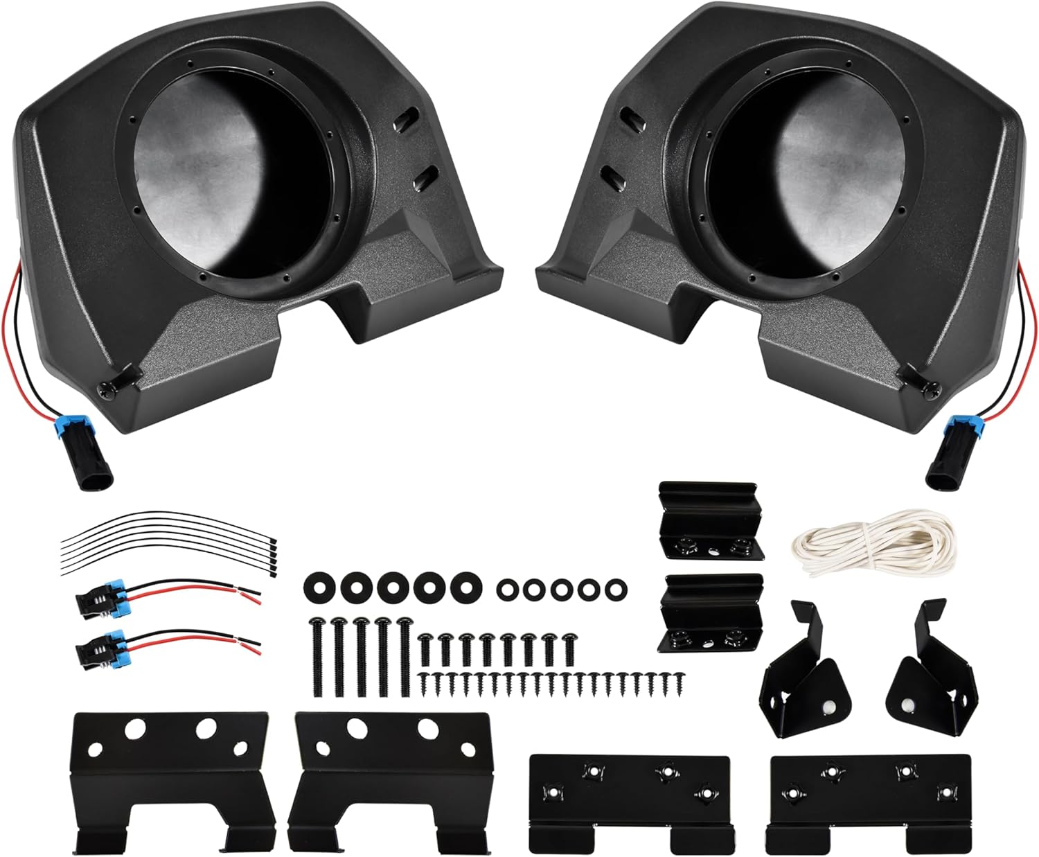 Rear Roof Speaker Housing Bracket with Mounts Support 6.5" Speakers Compatible with Polaris General 1000/4 1000/XP 1000/XP4 1000 2020-2025 Accessories (One Pair, Replace #2637784, 2637785)