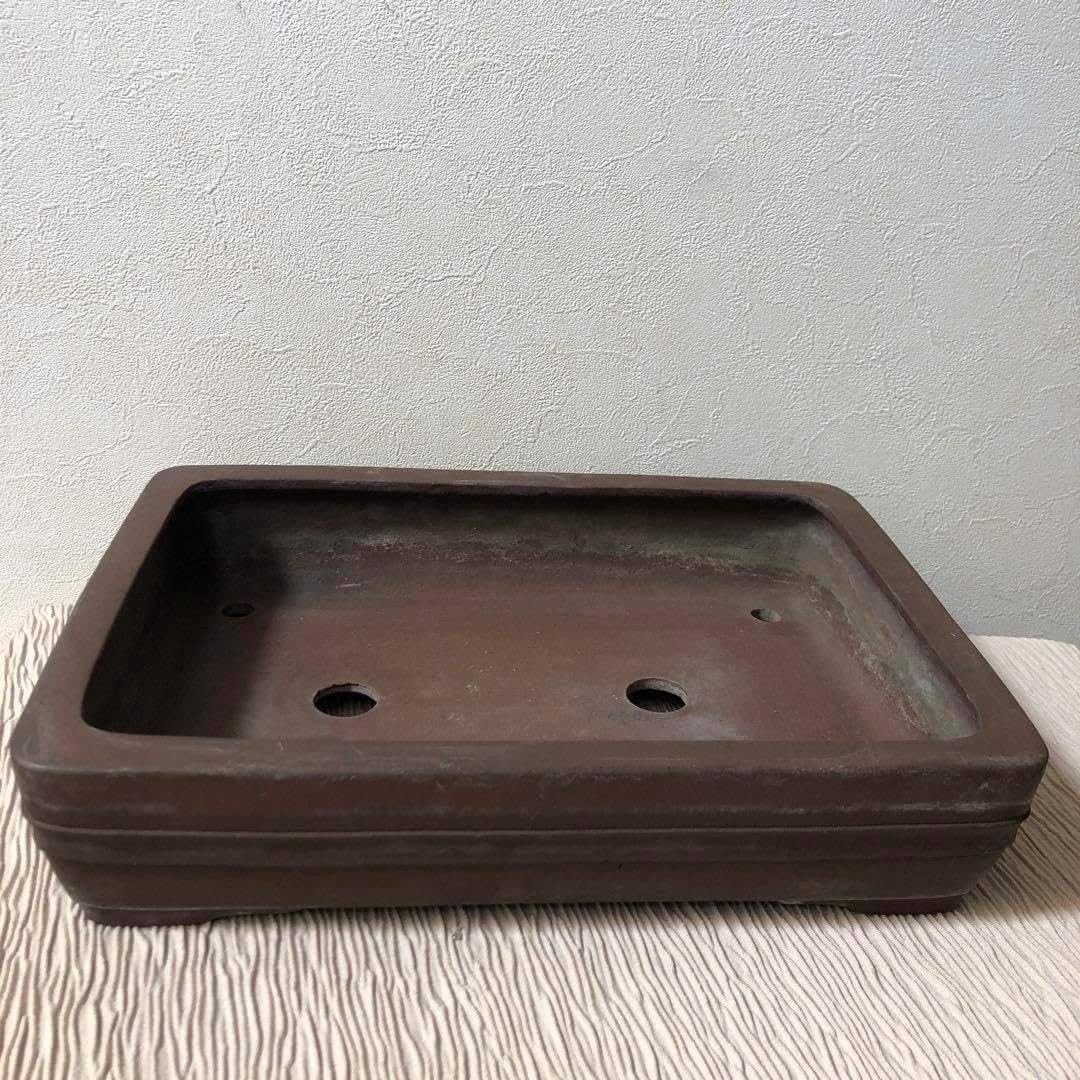 落款有盆栽鉢／松泉焼 山杜造