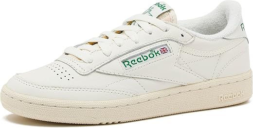 Reebok Women's Club C 85 Vintage Walking Shoe, Chalk/Alabaster/Glen Green, 7.5