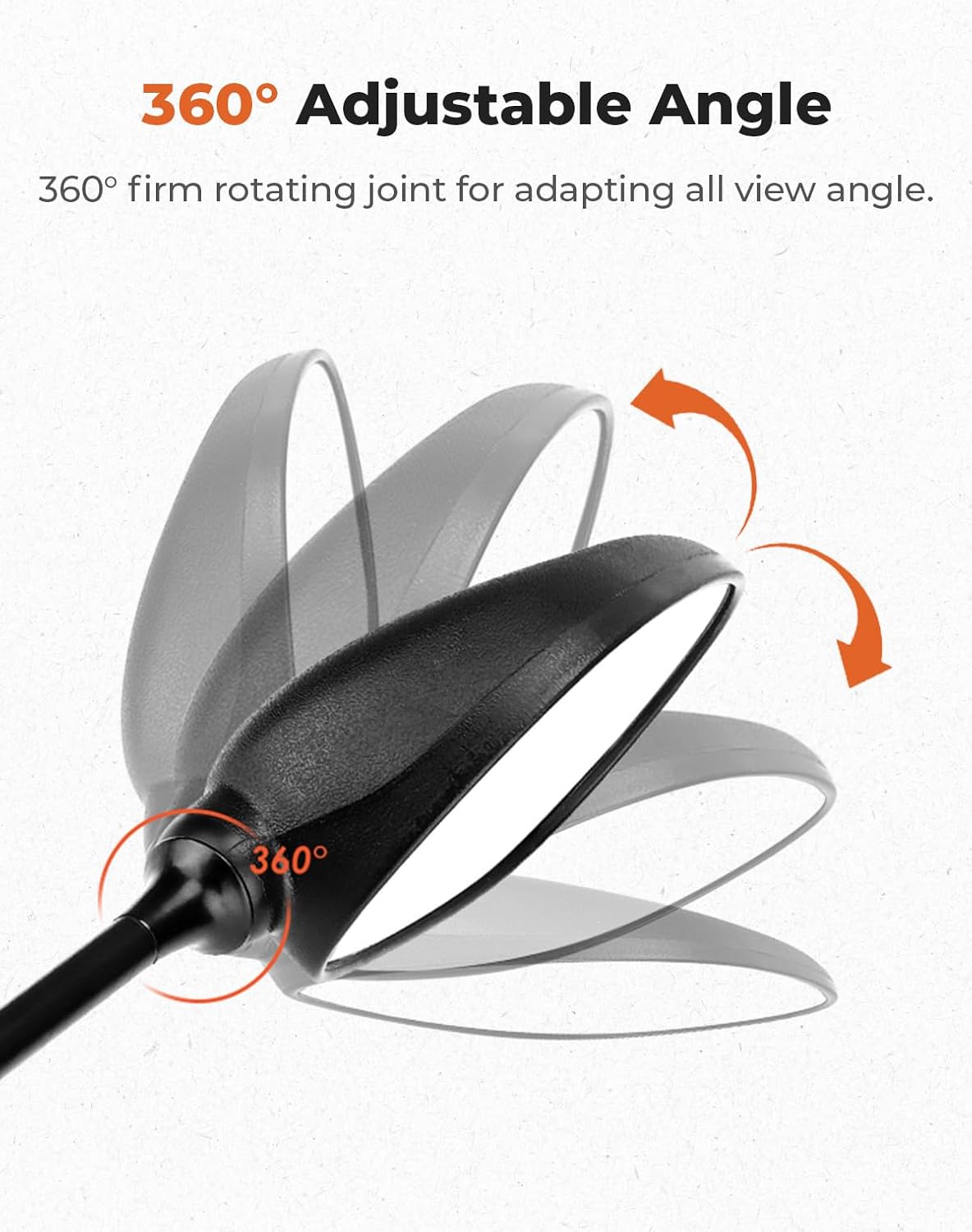 KEMIMOTO ATV Mirrors 360 Degrees Ball Type Adjustable 8MM Rearview Mirror with 7/8" Handlebar Mount Clamp Compatible with ATV Motorcycle Scooter Sportsman Dirt Bike - Image 2