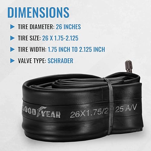 Miniatura 4 de Goodyear Tubo de bicicleta con caucho butílico - Tubos de bicicleta confiables para ciclismo premium