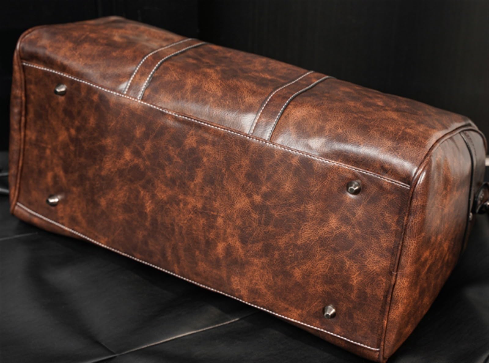Bolsa De Viaje Petate De Viaje Resistente Al Agua Piel Sintética Vintage 20 Pulgadas/Bolso Gimnasio para Hombres Y Mujeres Maleta Mano