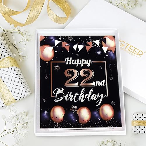 Miniatura 277 de LINGTEER Happy 11th Birthday Decorations, 2Pcs Black&Gold Stand Print Acrylic Table Centerpieces Backdrop Board- Cheers to 11 Years Old Fun Birthday