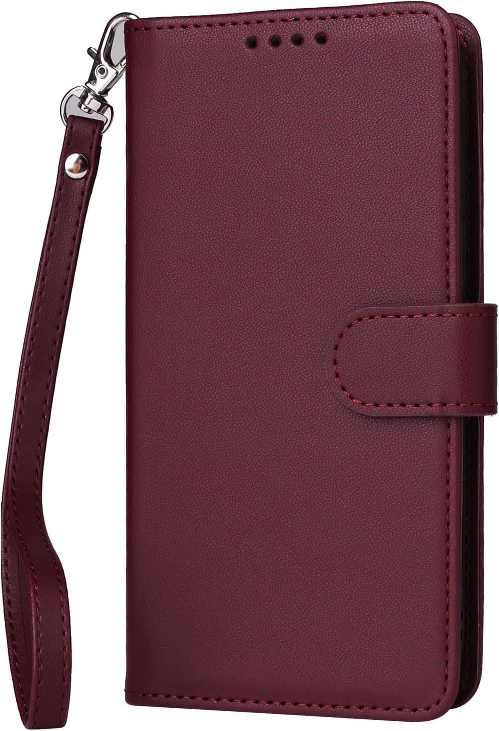 for Samsung Galaxy A55 5G Wallet Case with Card Holder Detachable Case, Phone Cover Leather Flip Folio Case for Samsung Galaxy A55 5G.Wine Red