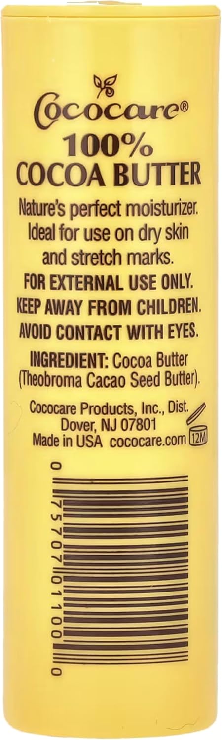 Cococare Coco Cocoa Butter Stick, Stock 100% 1 oz, 8 Pack
