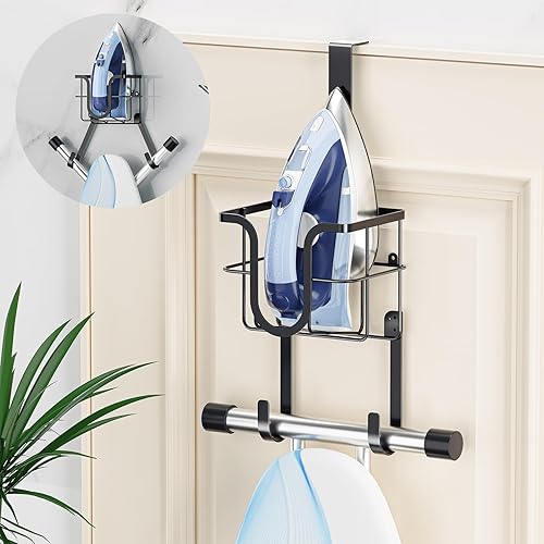 Soporte para tabla de planchar, soporte para tabla de planchar sobre la puerta o para tabla de planchar para colgar en la pared, soporte para