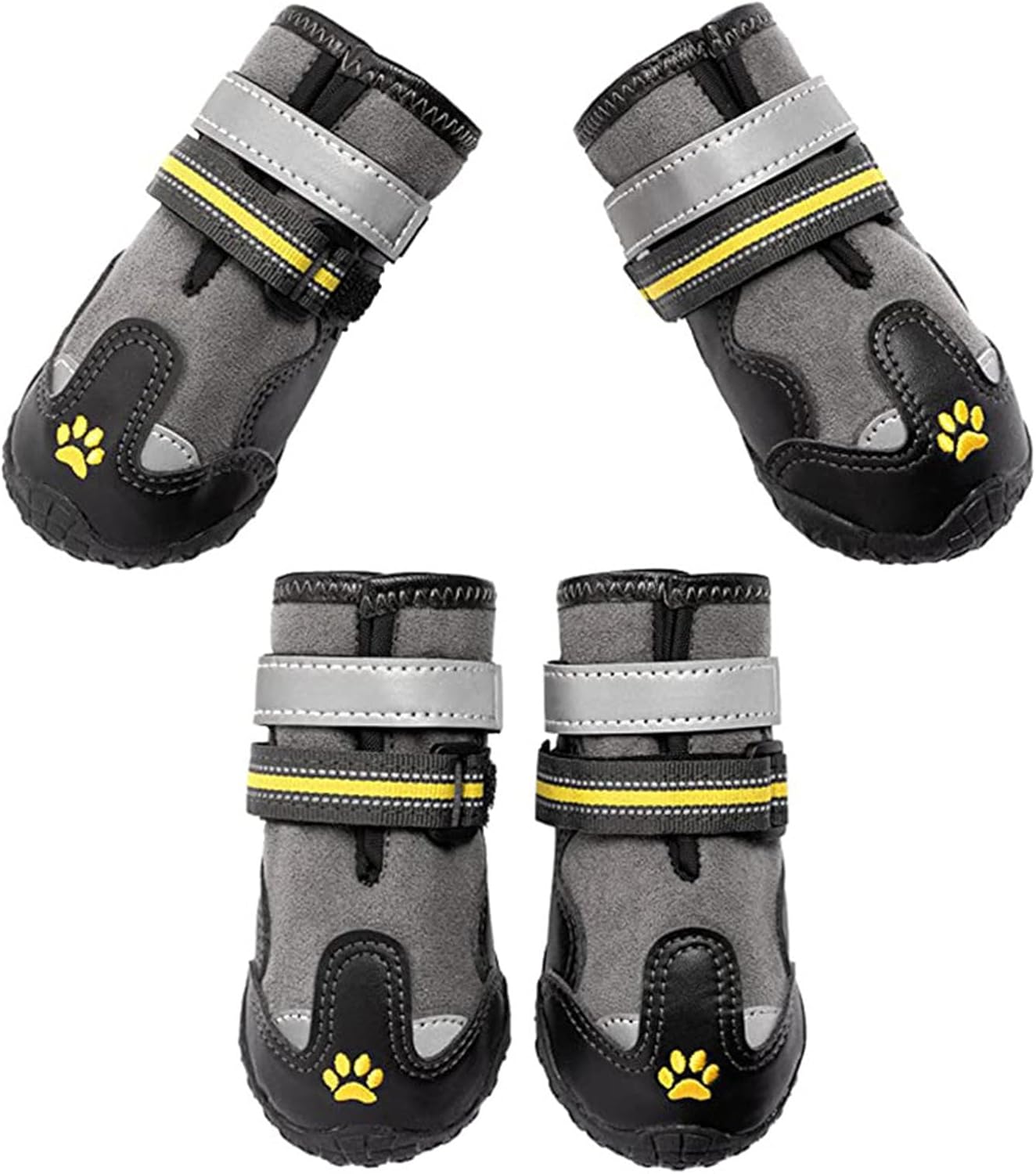 Antislip Dog Boot for Small to Large Breeds Paw Protectors with Reinforced Soles for Rough Terrains 4PCS/Set Antislip Pet Shoes