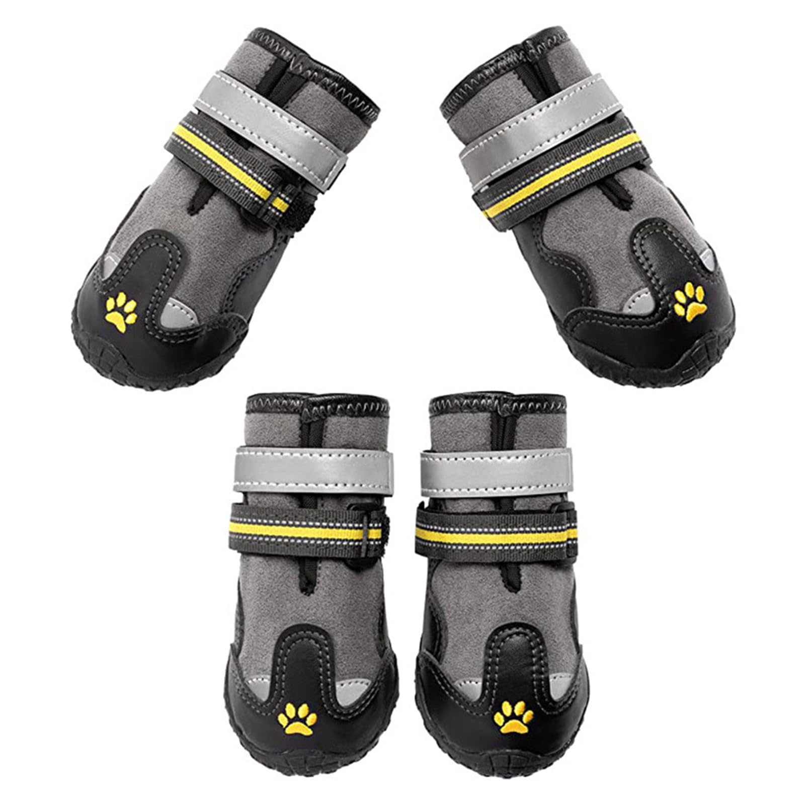 MICFENY AntiSlip Dog Boot For Small to Large Breeds Waterproof Paw Protectors With Reinforced Soles For Rough Terrains 4PCS/Set