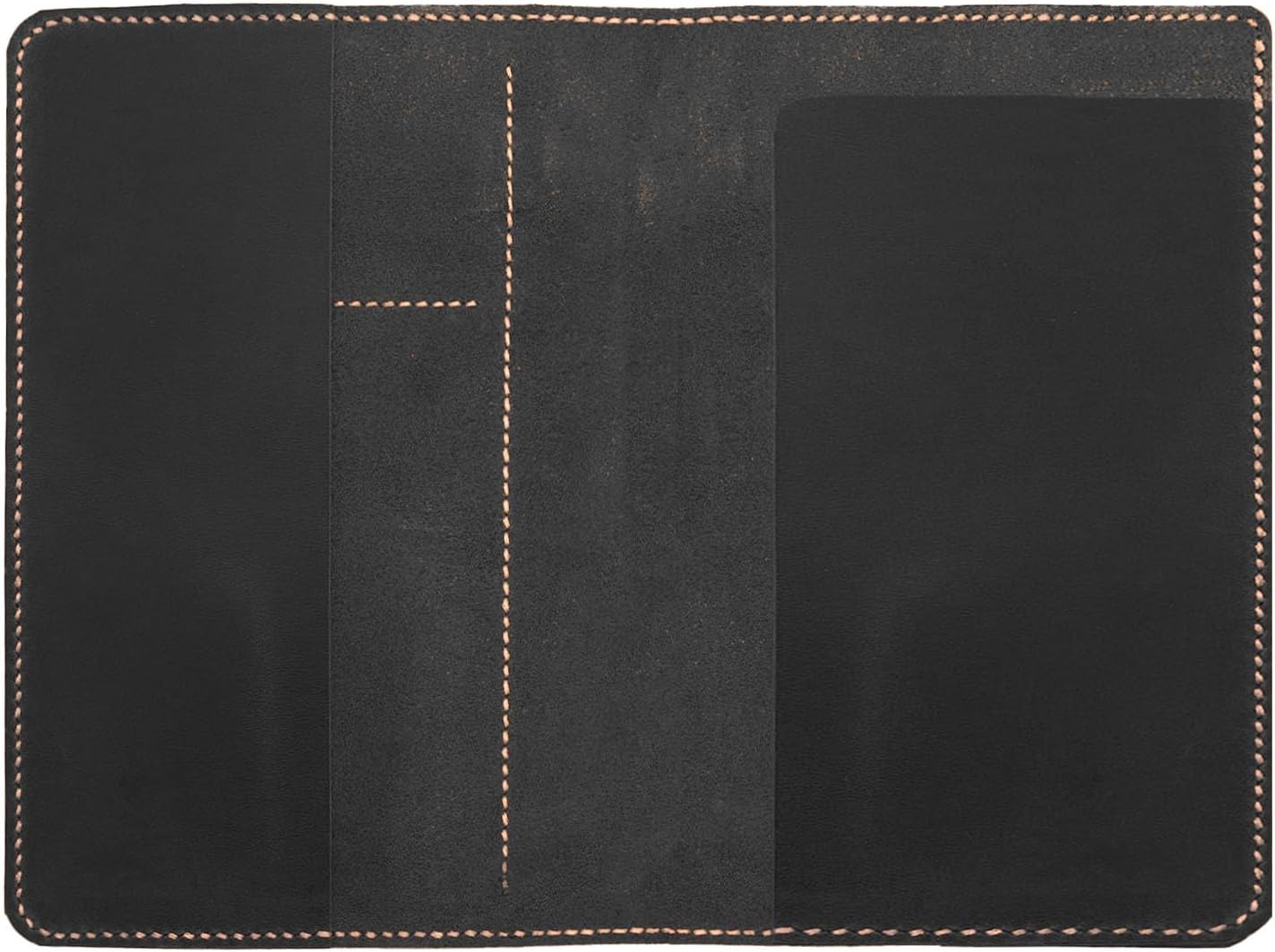 Genuine Leather Notebook Notepad Cover for TOPS The Legal Pad Writing Pads Docket 5" x 8" Cover, retro real leather portfolio folder cover organizer (Black)