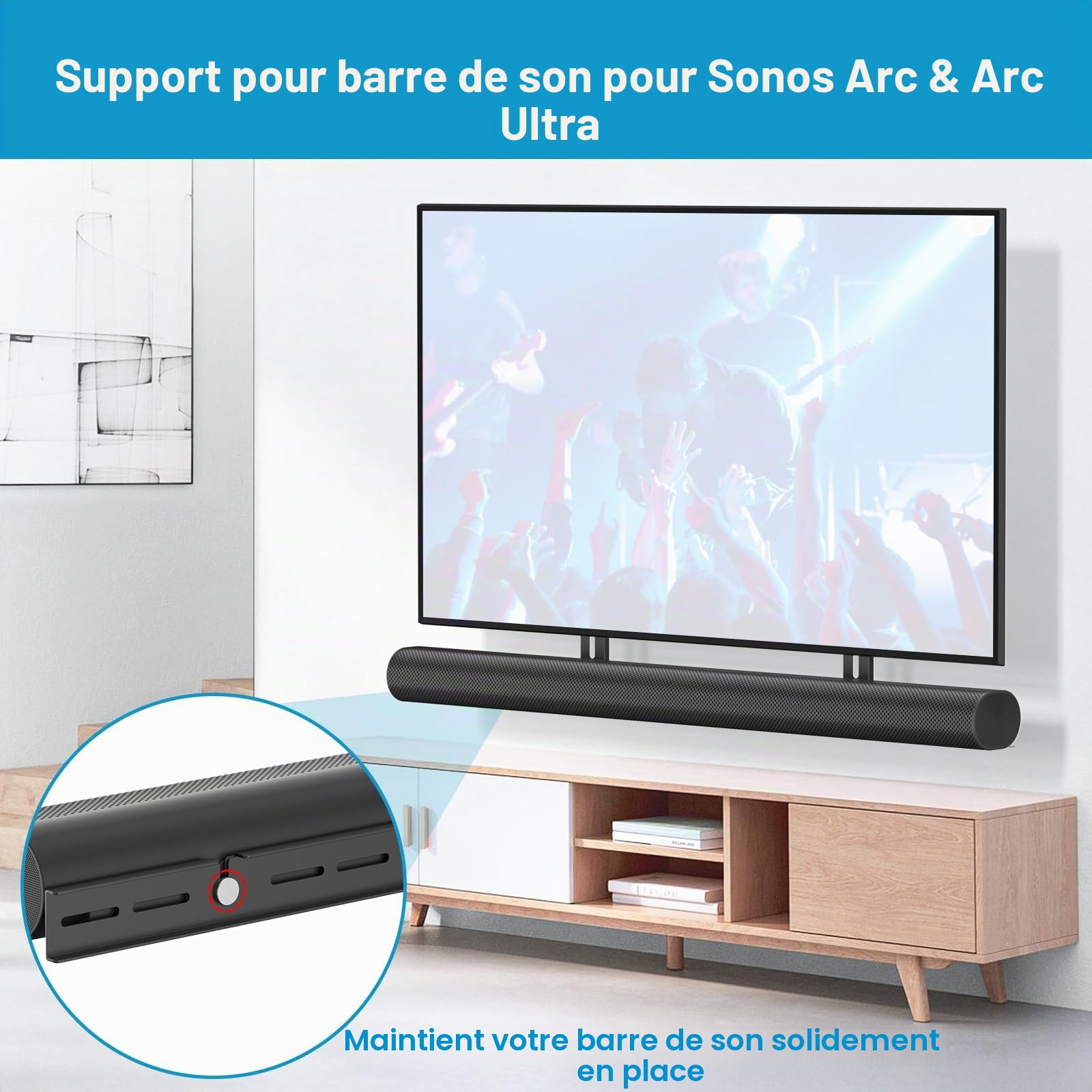 Support Sonos et arc TV, supports de barre de son réglables
