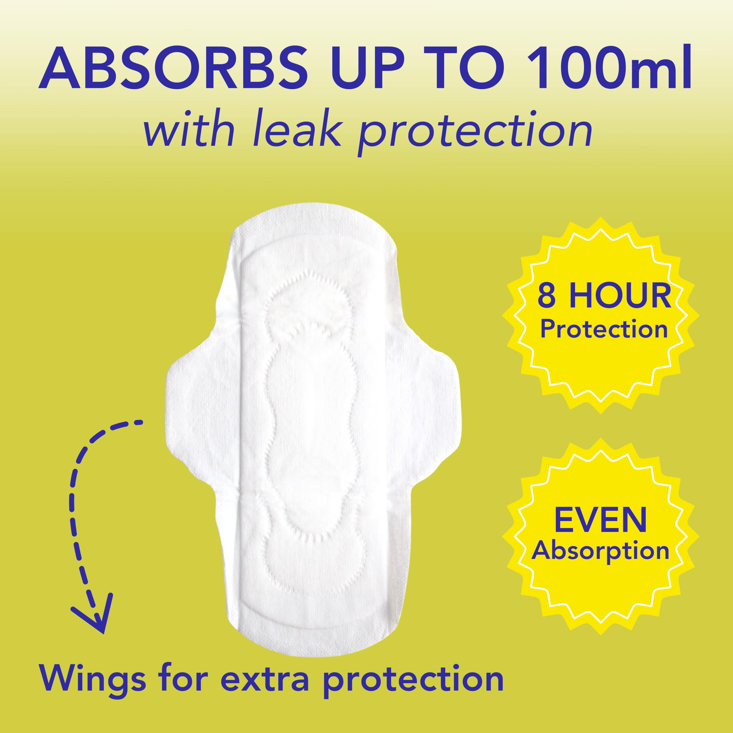 Marlow 100% Organic Cotton Pads + Extra Long Pads with Wings