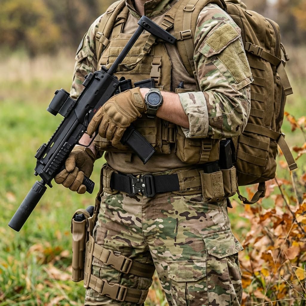 KingMoore 3 Pack Tactical Belt for EDC Battle Military Utility Combat Gear with Heavy-Duty Quick-Release Metal Buckle - Image 4