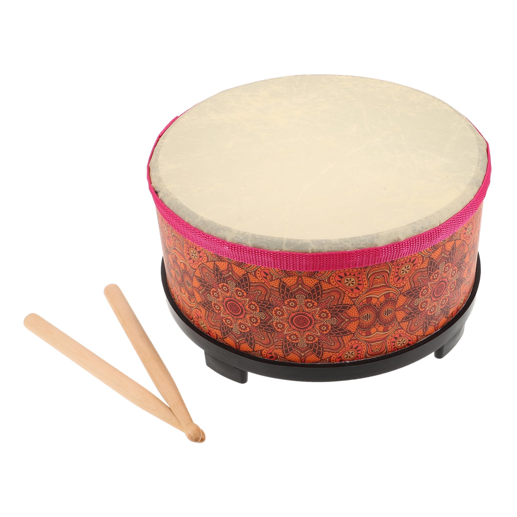 SHOWERORO instrument perkusyjny dla dzieci Bęben do nauki muzyki dla dzieci drewniany instrument perkusyjny Tradycyjny drewniany bęben muzyczny Drewno