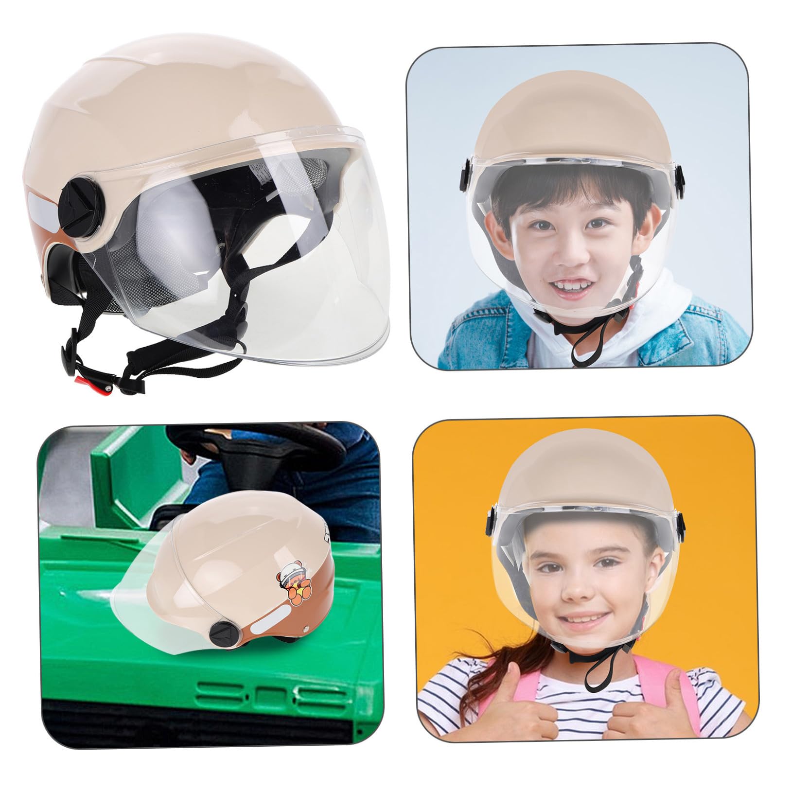 BESPORTBLE Casque de Vélo pour Garçon et Filles Motifs Cartoon Mignons, Ajustable Sangles Confortables en Abs et Écume, pour Multisports et Sorties en Trottinette