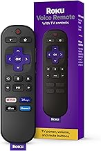 Roku Voice Remote | Control remoto de TV con control de voz, configuración sencilla y accesos directos de aplicaciones preestablecidos - Compatible con Roku TV, reproductores y dispositivos de audio