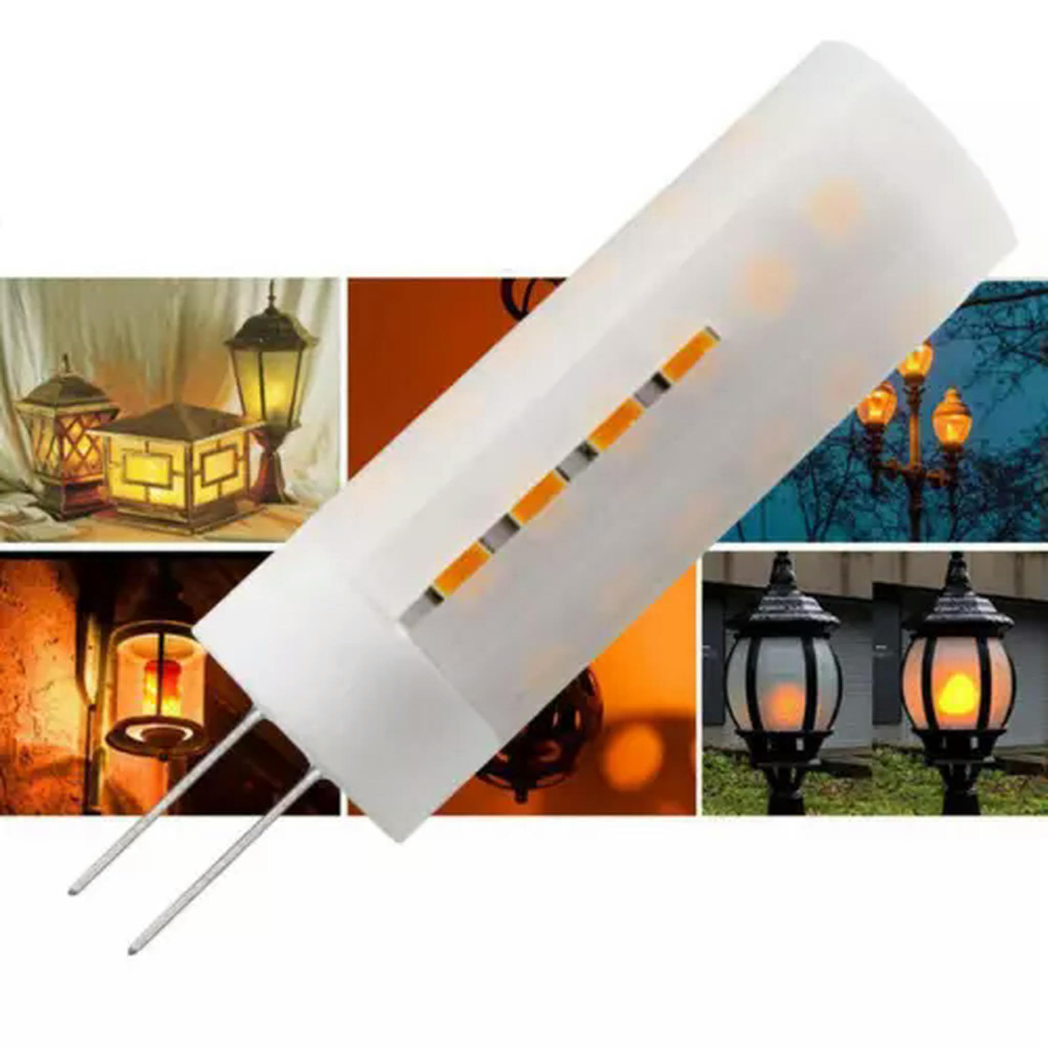 1-10Pcs G4 Flicker Flame Light DC12V-24V LED Burning Light Effect Lamp Fire Bulb-4Pcs